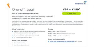British Gas One Off Boiler Repair from £99